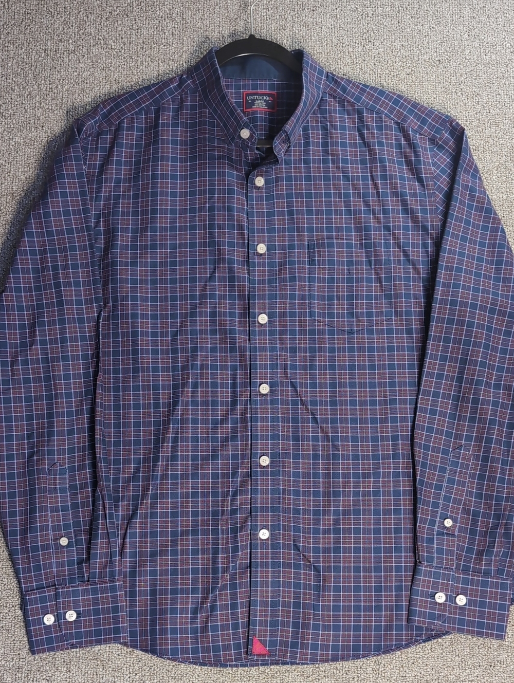 UNTUCKit Lot of 3 Plaid Cotton Wrinkle Free Long Sleeve Button Down Size Large - Picture 10 of 12
